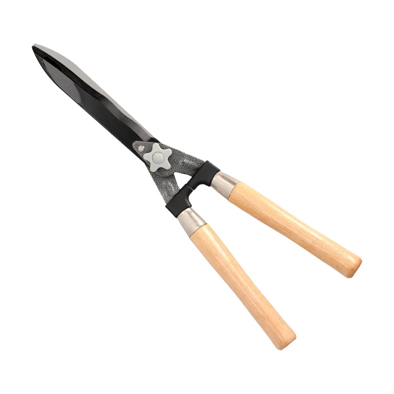 Wolfpack linea profesional Tijeras podar setos 2 manos mangos madera 54 cm. hojas