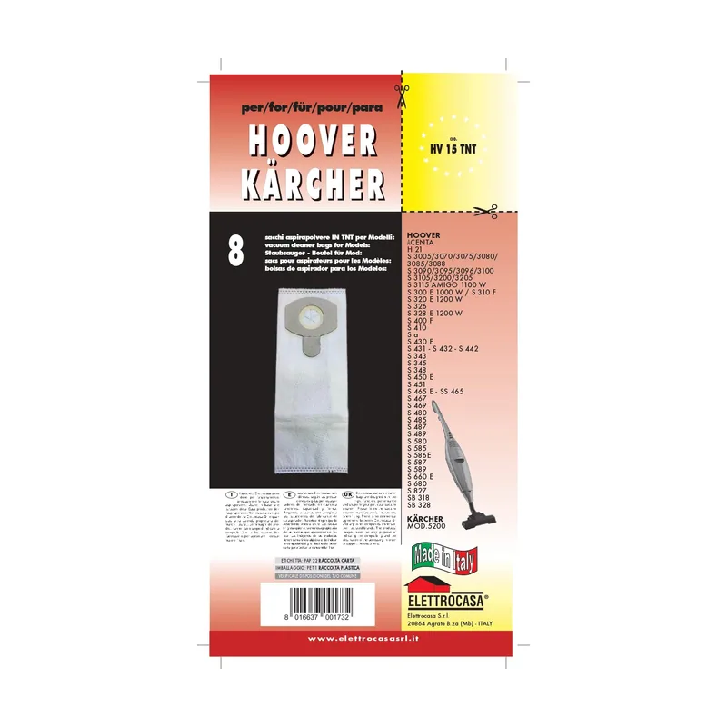 Elettrocasa Bolsas TNT para Hoover
