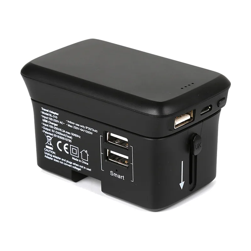 Realpower TravelCharge-4k Universal Negro USB Cargador