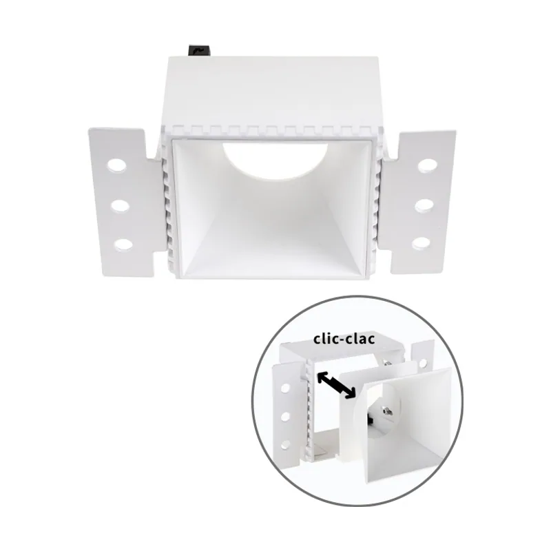 Lumit Aro para downlight empotrable hapi cuadrado para yeso laminado l.13xan.7,5xal.5,5cm