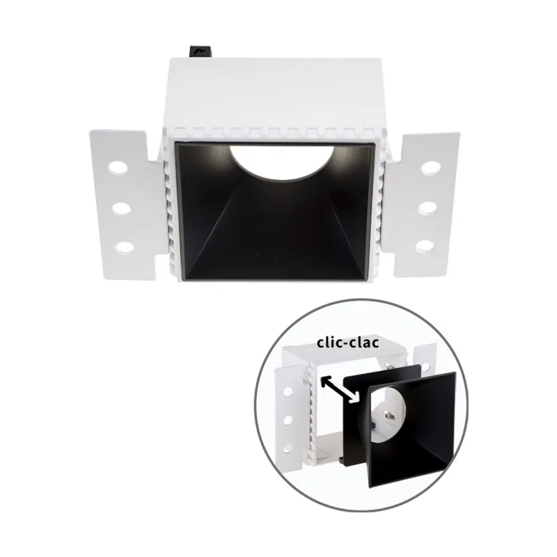 Lumit Aro para downlight empotrable hapi cuadrado para yeso laminado l.13xan.7,5xal.5,5cm