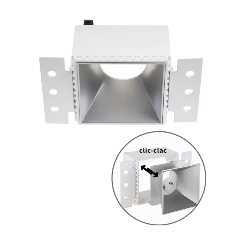 Lumit Aro para downlight empotrable hapi cuadrado para yeso laminado l.13xan.7,5xal.5,5cm