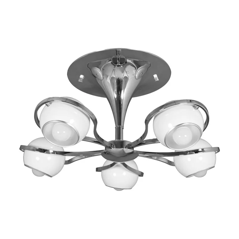 Lumit Plafón chiara 5xe14 al.30xd.60cm blanco/cromo