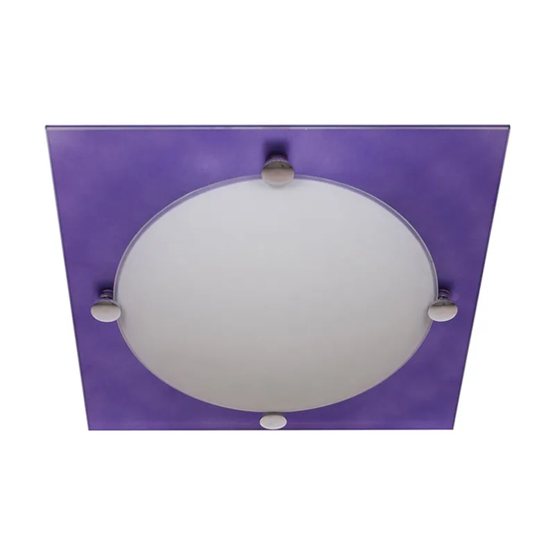 Lumit Plafón tauro cuadrado pequeño 1xe14 l.25xan.25xal.7cm berenjena/blanco