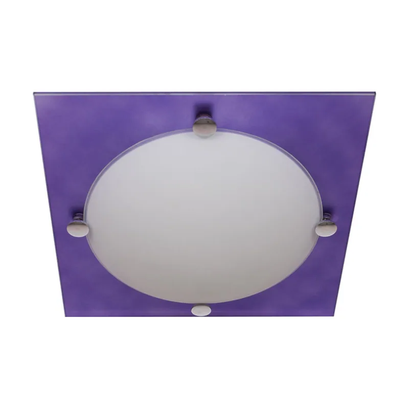 Lumit Plafón tauro cuadrado grande 2xe14 l.30xan.30xal.8cm berenjena/blanco