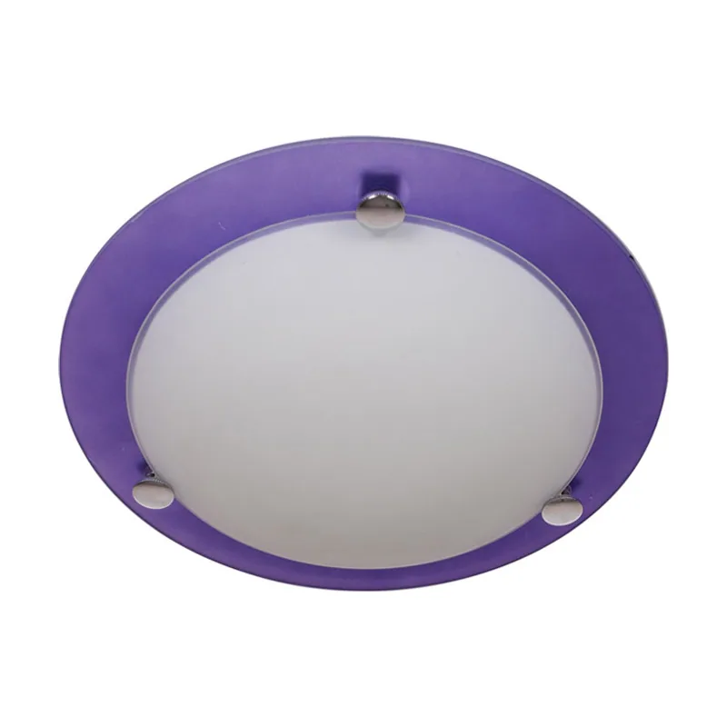 Lumit Plafón tierra redondo 1xe14 al.8xd.25cm berenjena/blanco