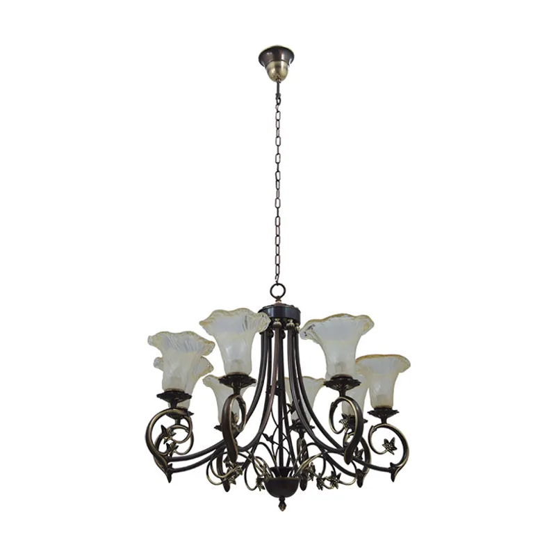 Lumit techo monza 8xe14 al.reg.xd.76cm cuero