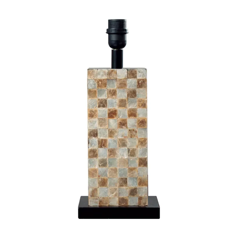 Lumit Base para sobremesa albufeira 1xe27 l.16xan.12xal.40cm nácar/marron