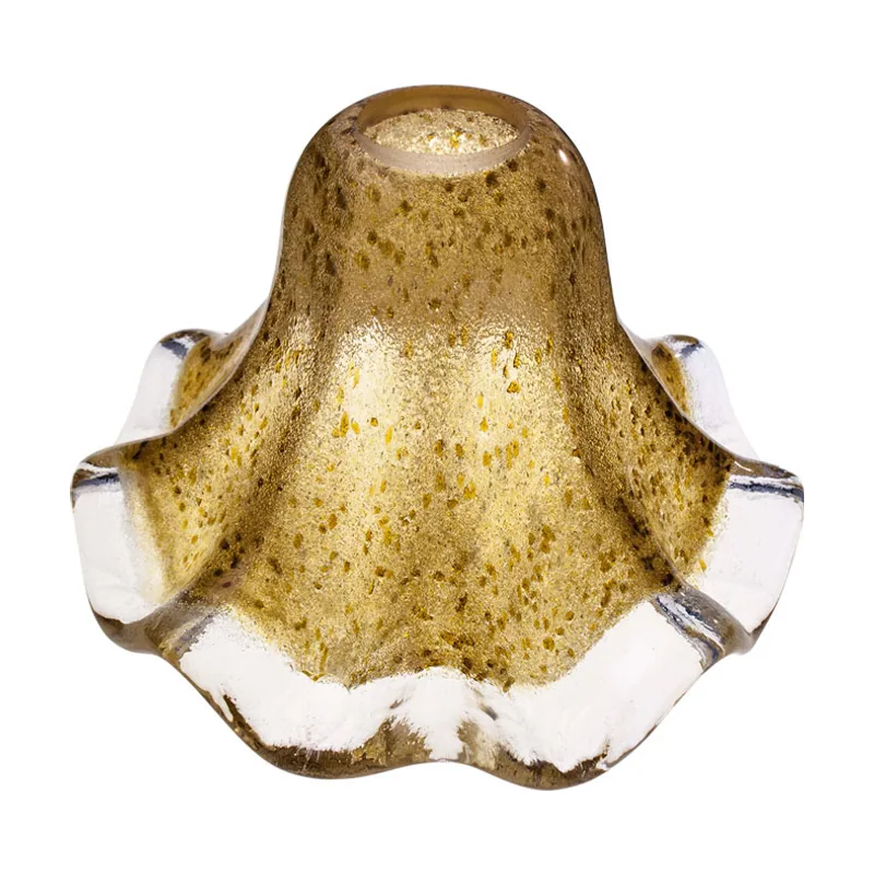 Interlusa Tulipa aska en cristal ambar d.16xalt.10cm