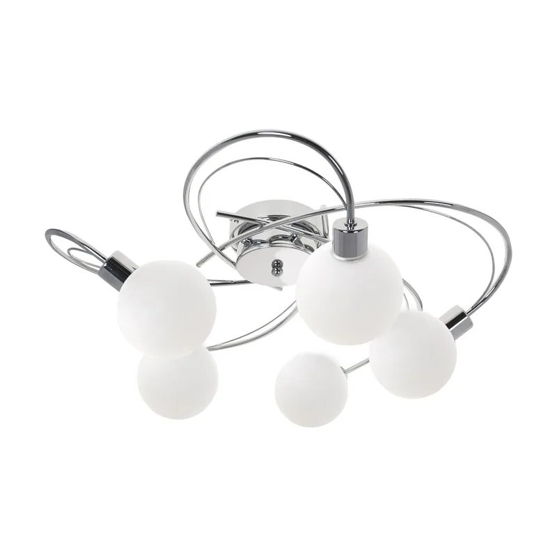 Lumit Plafón vita 5xg9 al.23xd.53cm en cromo con bolas de cristal