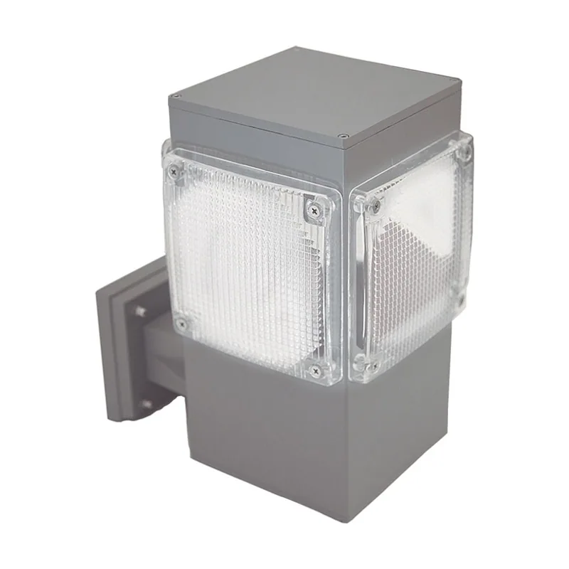 Lumit Aplique gardunha cuadrado ip54 1xe27 l.18xan.26xal.30cm aluminio+plástico