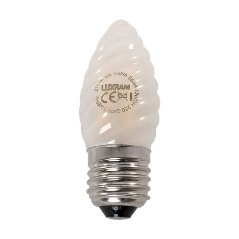 Luxram Bombilla e27 grueso vela torcida value classic