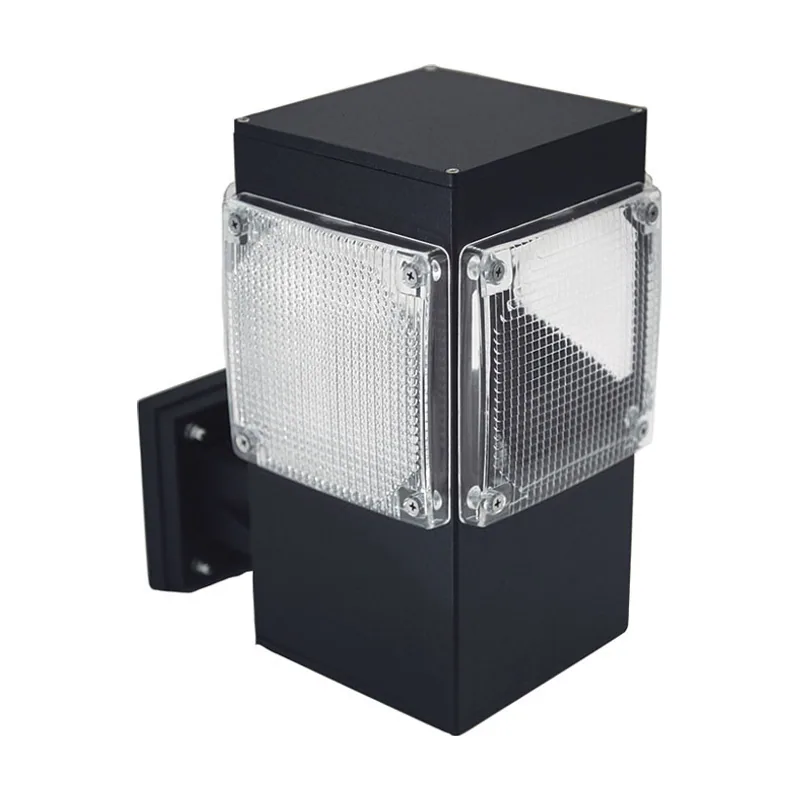 Lumit Aplique gardunha cuadrado ip54 1xe27 l.18xan.26xal.30cm aluminio+plástico