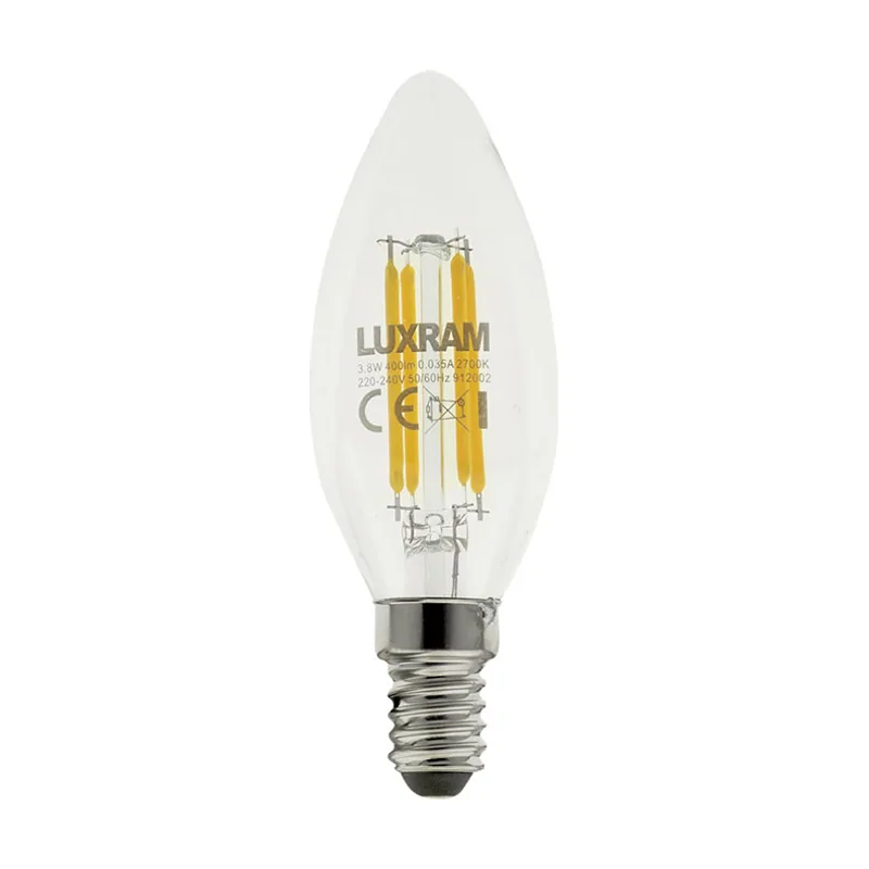 Luxram Bombilla e14 fino vela value classic