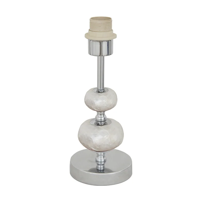 Lumit Base para sobremesa nacar 1xe27 al.30xd.12cm nácar/cromo