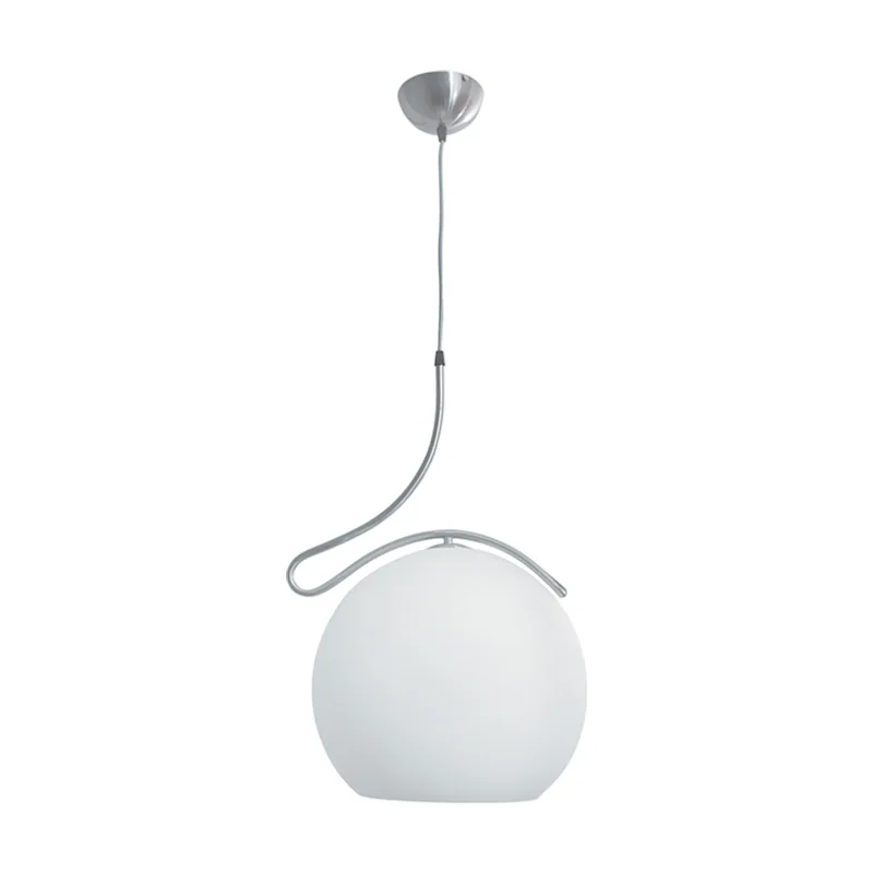 Lumit Colgante global grande 1xe27 al.reg.xd.35cm niquel/blanco