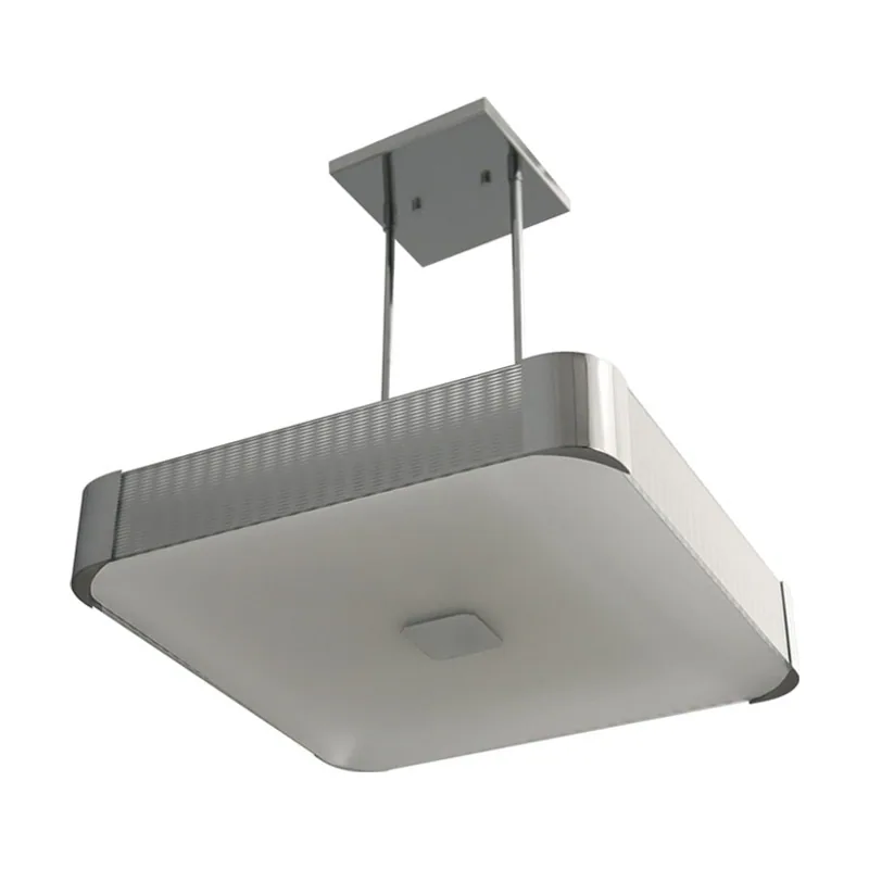 Lumit techo lizete cuadrado 6xe27 l.54xan.54xal.reg.cm gris/cromo