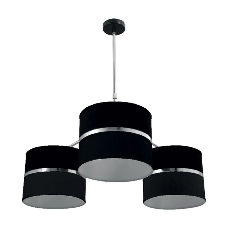 Lumit techo olga 3xe27 al.reg.xd.85cm negro/cromo