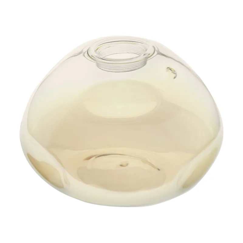 Lumit Tulipa en cristal ambar con rosca para portalámparas e27 14xd.20cm taladro d.4,5cm