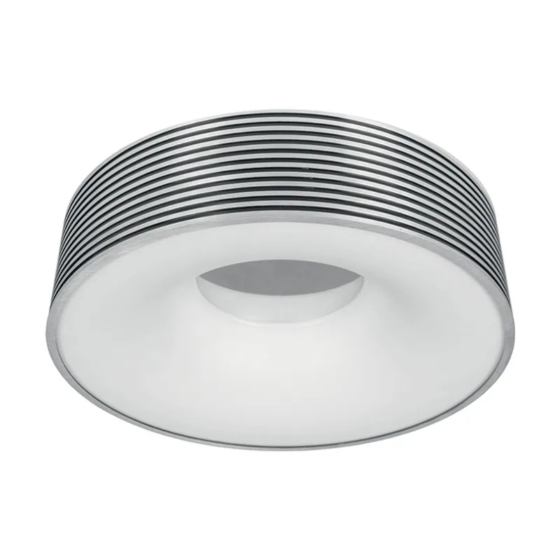 Lumit Plafón bayeux redondo 1xg10q t5 circ. al.12xd.45cm aluminio/marron