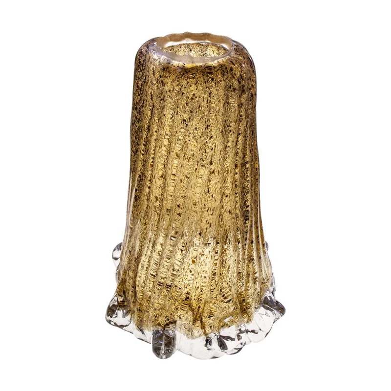 Interlusa Tulipa aska en cristal ambar d.11xalt.15cm