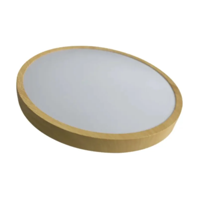 Silver Plafón Led 24w Cct Redondo Madera Hydra 490510