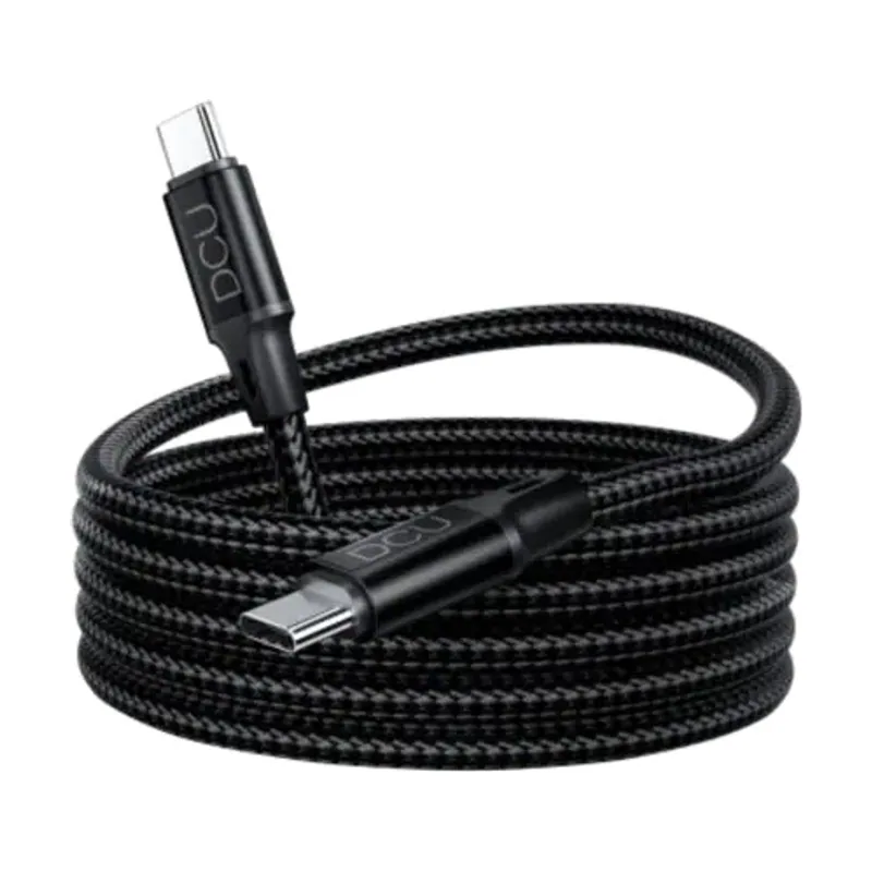 DCU Cable Usb-c A Usb-c 1,5m Magentico Negro Enrollable 30402018