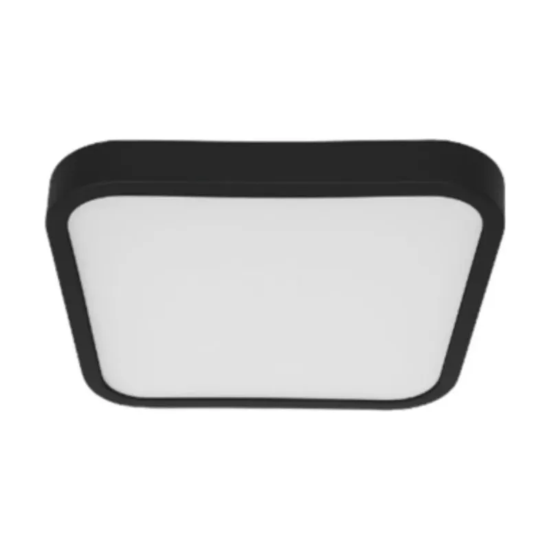 Silver Plafón Led 24w Cct Cuadrado Negro Hydra 490516