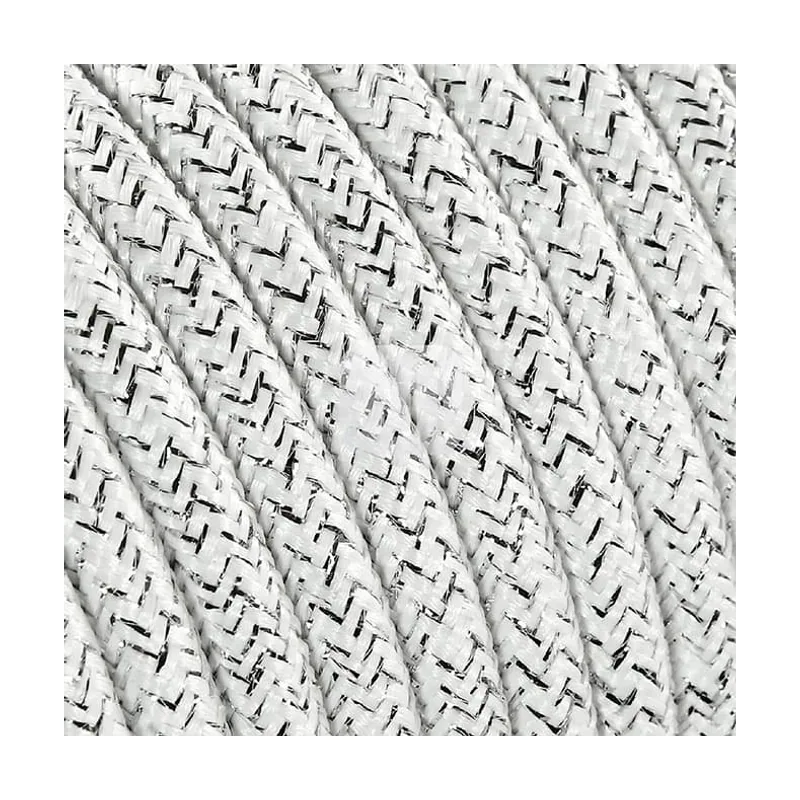 Merlotti Creative-Cables Cable Textil Flexible Eléctrico Redondo para iluminación en tejido lamé TO452
