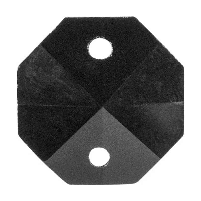 Interlusa Piedra octógono de cristal d.1,4cm 2 taladros