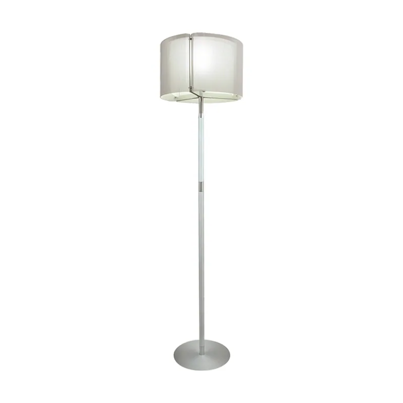 Lumit pie ivone 1xe27 al.reg.xd.40cm blanco/niquel