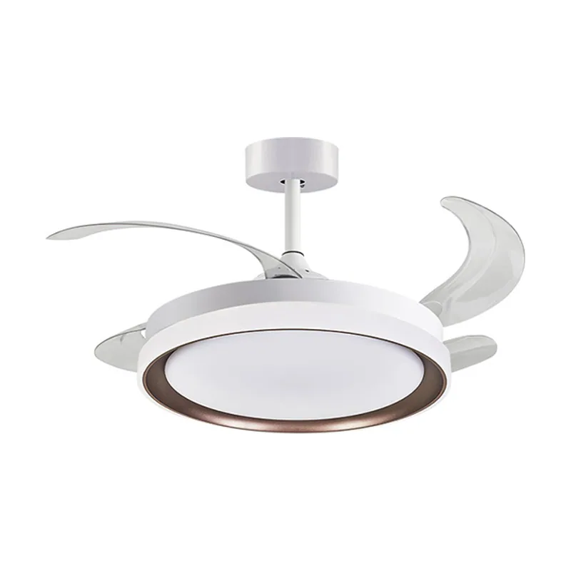 Belair Techo Mini con Luz y Mando a Distancia 48W 91cm 4 Aspas Retráctiles Bla por Bel Air Home