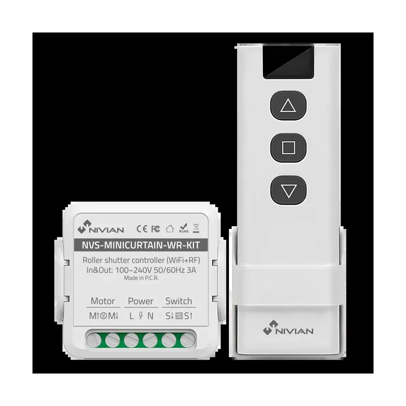Nivian Smart Controlador Wifi Persianas Nivian Minicurtain Nvs-minicurtain-wr-kit