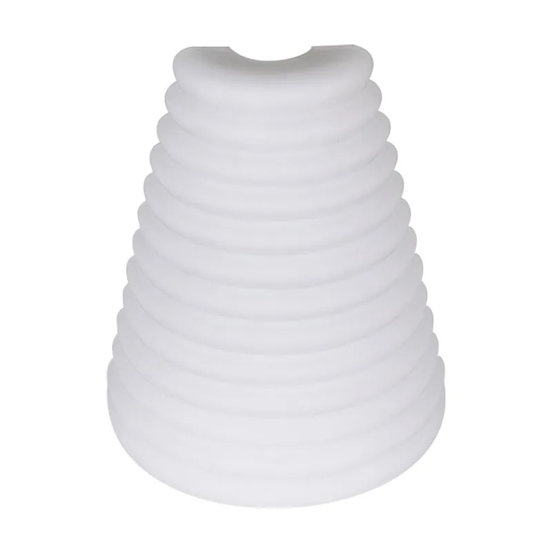 Interlusa Tulipa opalino cónica de cristal blanco con frisos l.20xalt.23cm para aplique