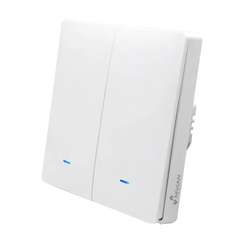 Nivian Smart Interruptor De Pared Inteligente De 2 Lineas Nivian Nvs-wallswitch-201easy-wr