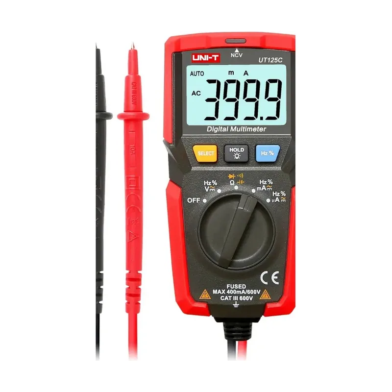UNI-T Multimetro Digital Bolsillo 600v Ac/dc 400ma Ac/dc Ut125c