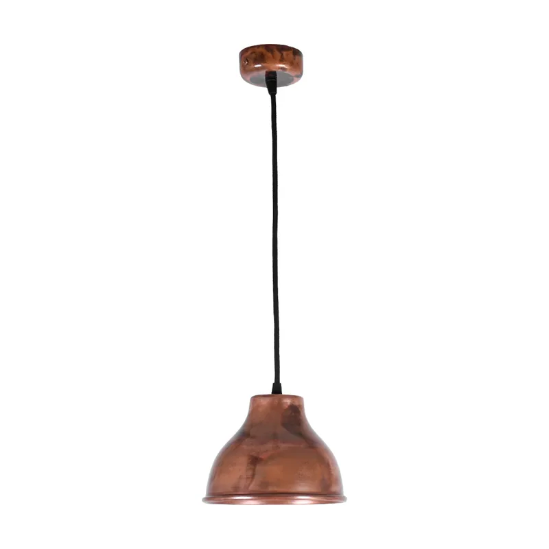 Lumit Colgante copper 1xe27 al.reg.xd.17,5cm en cobre con acabado liso rústico