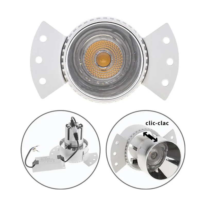 Lumit Downlight empotrable heka redondo para yeso laminado 1x10w