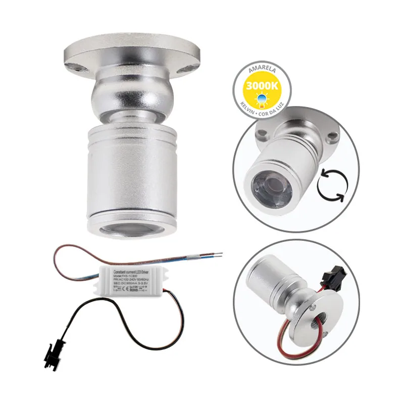 Lumit Foco orientable melvin redondo 1w led 70lm