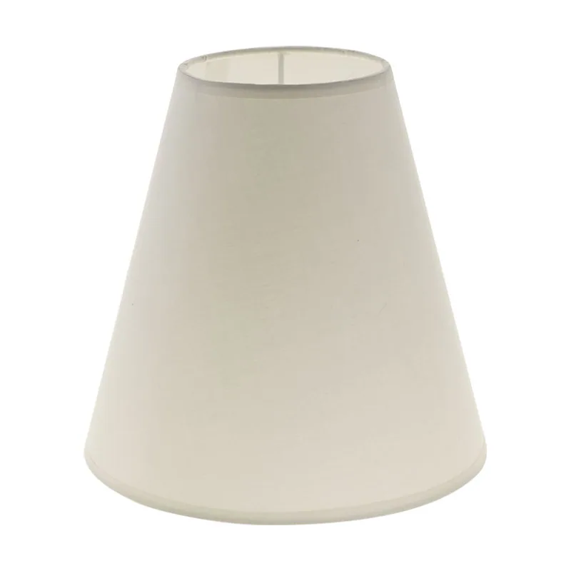 Lumit Pantalla cipriota redondo cónico tela pvc802 con encaje e27 al.20xd.20cm beije