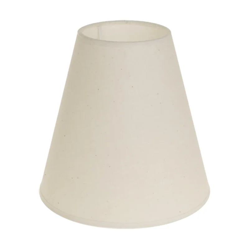Lumit Pantalla cipriota redondo cónico tela pvc8886 con encaje e27 al.20xd.20cm