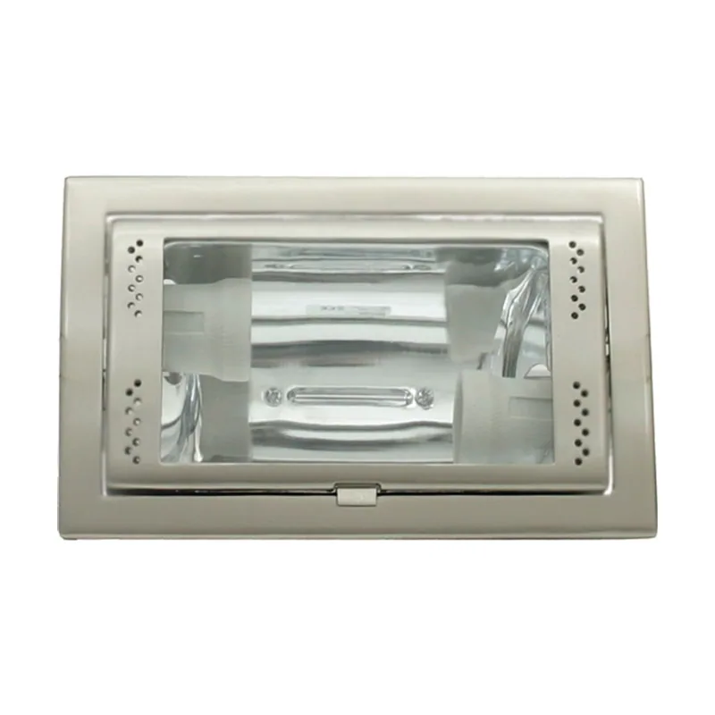 Lumit Downlight empotrable sokar retangular 2xe27 l.23xan.14,5xal.11cm niquel