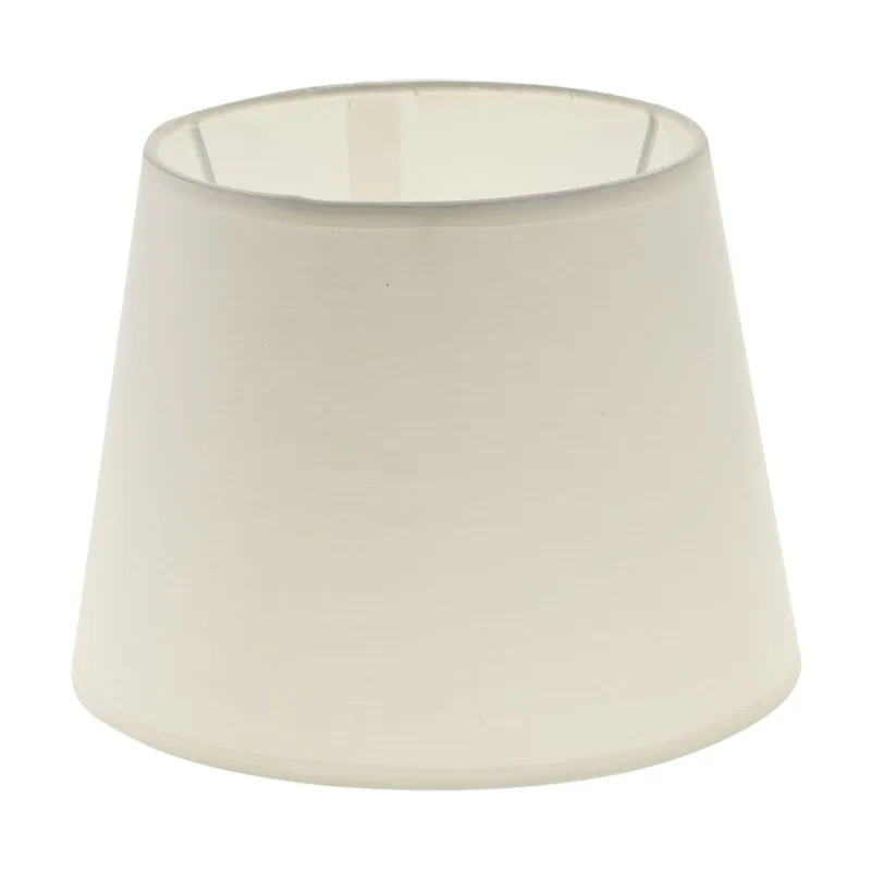 Lumit Pantalla cipriota redondo cónico tela pvc802 con encaje e27 al.15xd.20cm beije