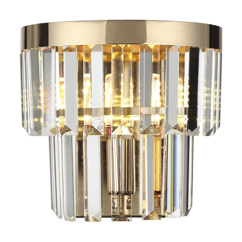 Lumit Aplique olfus 1xe14 a.22xd.22cm c/cristales transparentes y chapa