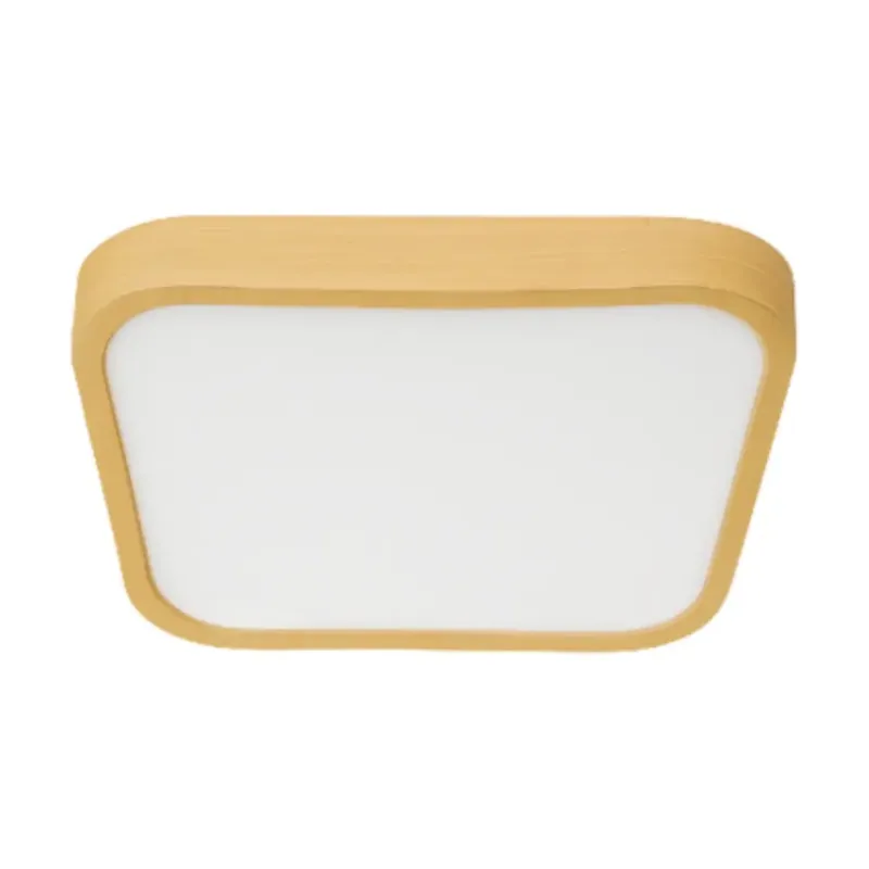 Silver Plafón Led 36w Cct Cuadrado Madera Hydra 490520