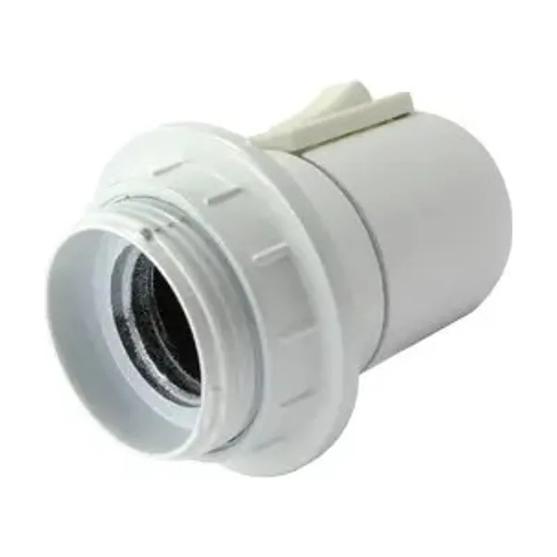 Electro DH Portalamparas E27 Con Rosca Blanco Con Interruptor 12.097/b