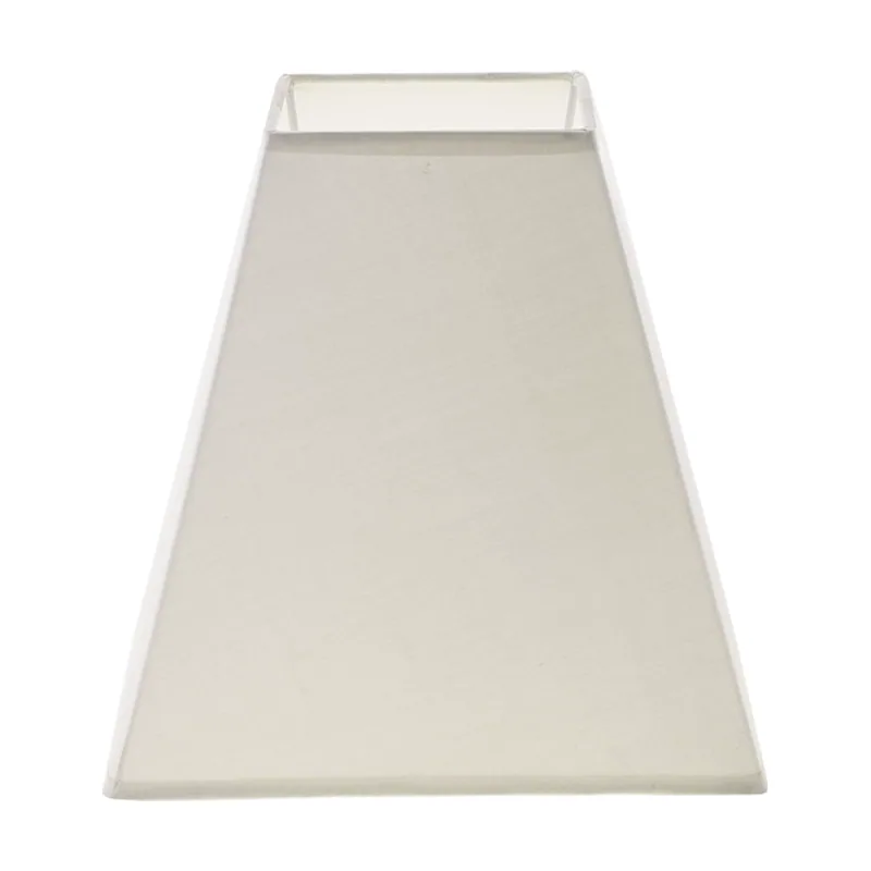 Lumit Pantalla cipriota cuadrado prisma tela pvc802 con encaje e27 l.20xan.20xal.20cm beije