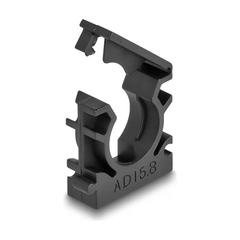 Delock Soporte para funda de cable con clip de bloqueo 15,8 mm 8 piezas