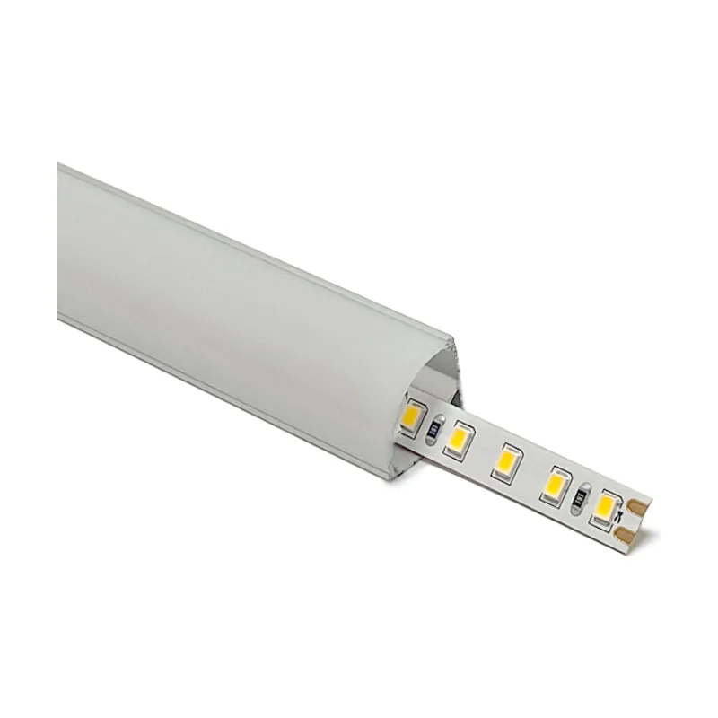 Interlusa Perfil angulo recto sin alas para tira led con difusor opalino an.15.8x al.15.8mm