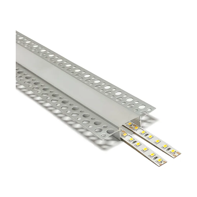 Interlusa Perfil para tira led con difusor opalino an.62x al.15mm para superficies de yeso laminado